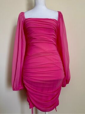 Ruched Pink dress size 6 by that’s so fetch new with tags